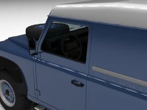 land rover defender 90 hard top w interior hdri 3D Model