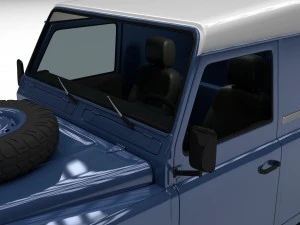 land rover defender 90 hard top w interior hdri 3D Model