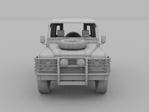 land rover defender 90 hard top w interior hdri 3D 모델