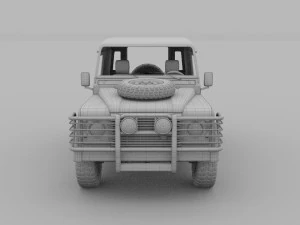 land rover defender 90 hard top w interior hdri 3D Model