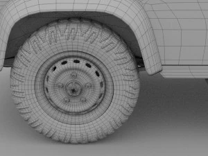 land rover defender 90 hard top w interior hdri 3D Model