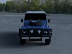 land rover defender 90 hard top hdri 3D Model