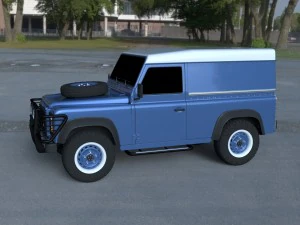 land rover defender 90 hard top hdri 3D Model