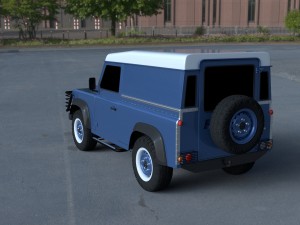land rover defender 90 hard top hdri Model 3D