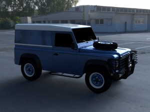 land rover defender 90 hard top hdri Model 3D