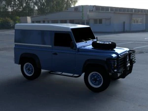 land rover defender 90 hard top hdri 3D Model