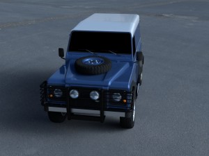land rover defender 90 hard top hdri Model 3D