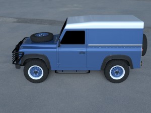 land rover defender 90 hard top hdri Model 3D
