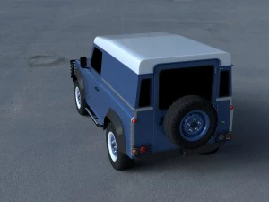 land rover defender 90 hard top hdri 3D Model