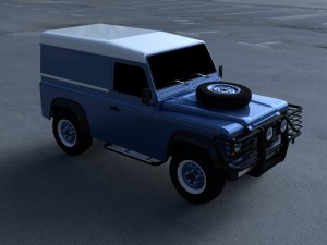 land rover defender 90 hard top hdri Model 3D