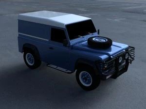 land rover defender 90 hard top hdri 3D Model