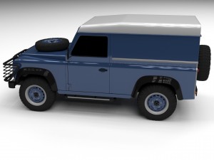 land rover defender 90 hard top hdri Model 3D