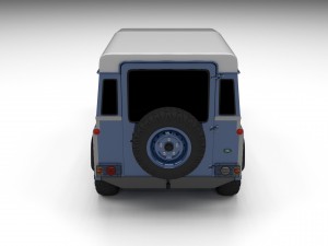 land rover defender 90 hard top hdri Model 3D