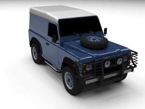land rover defender 90 hard top hdri Model 3D