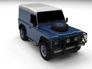 land rover defender 90 hard top hdri 3D Model