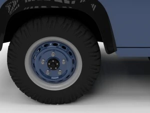 land rover defender 90 hard top hdri 3D Model
