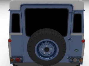 land rover defender 90 hard top hdri 3D Model