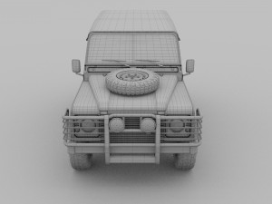 land rover defender 90 hard top hdri Model 3D
