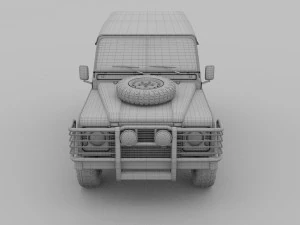 land rover defender 90 hard top hdri 3D Model
