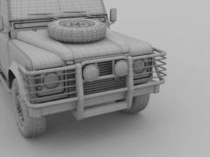 land rover defender 90 hard top hdri 3D Model