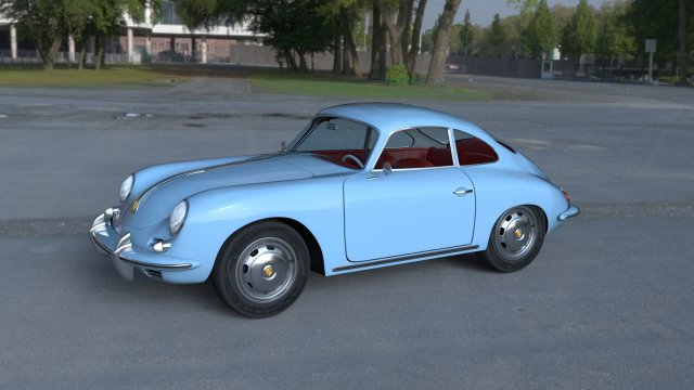 porsche 356 hdri 3D Модель .c4d .max .obj .3ds .fbx .stl .blend 