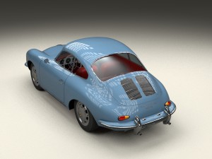 porsche 356 hdri 3D Модель