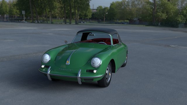 porsche 356 cabriolet hdri Modello 3D .c4d .max .obj .3ds .fbx .stl .blend 