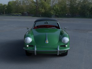 porsche 356 cabriolet hdri Modello 3D