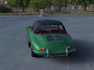 porsche 356 cabriolet hdri Modello 3D