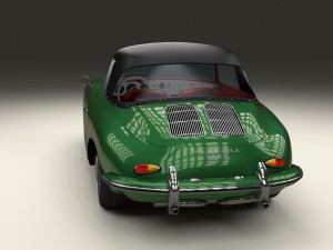 porsche 356 cabriolet hdri Modello 3D