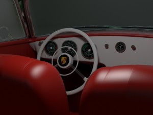 porsche 356 cabriolet hdri Modello 3D