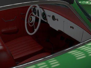 porsche 356 cabriolet hdri Modello 3D
