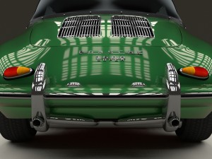 porsche 356 cabriolet hdri Modello 3D