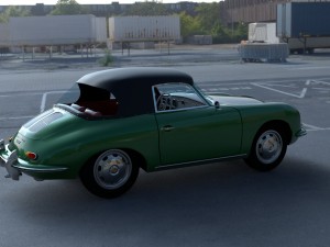 porsche 356 cabriolet hdri Modello 3D