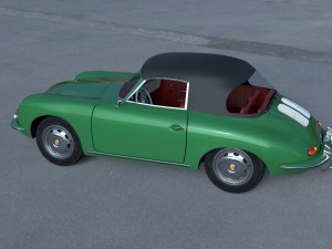 porsche 356 cabriolet hdri Modello 3D