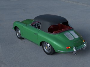 porsche 356 cabriolet hdri Modello 3D