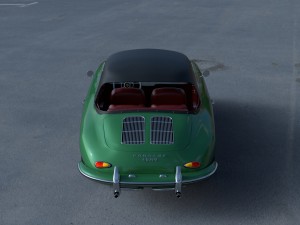 porsche 356 cabriolet hdri Modello 3D
