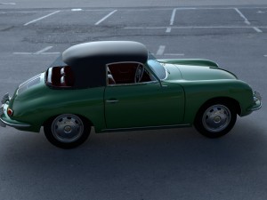 porsche 356 cabriolet hdri Modello 3D