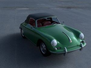 porsche 356 cabriolet hdri Modello 3D