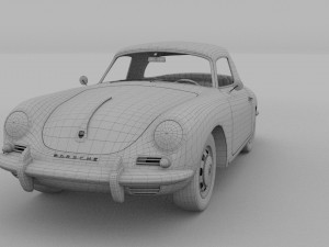 porsche 356 cabriolet hdri Modello 3D
