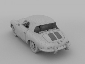 porsche 356 cabriolet hdri Modello 3D