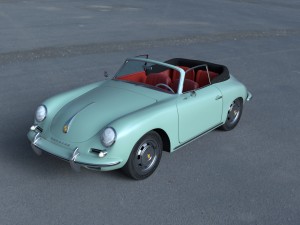 porsche 356 convertible hdri 3D Model