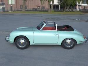 porsche 356 convertible hdri 3D Model