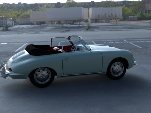 porsche 356 convertible hdri 3D Model