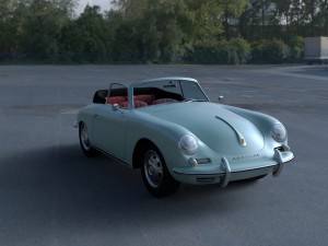 porsche 356 convertible hdri 3D Model