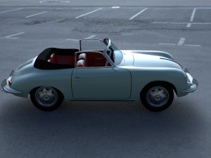 porsche 356 convertible hdri 3D Model