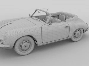 porsche 356 convertible hdri 3D Model