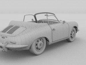 porsche 356 convertible hdri 3D Model