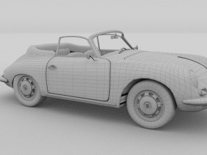 porsche 356 convertible hdri 3D Model