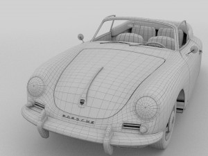 porsche 356 convertible hdri 3D Model